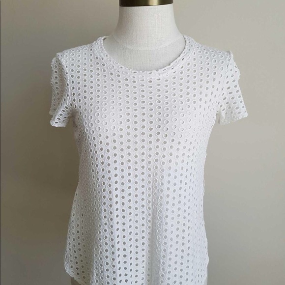 Aritzia Wilfred Capucine Eyelet T-shirt White - Picture 5 of 10